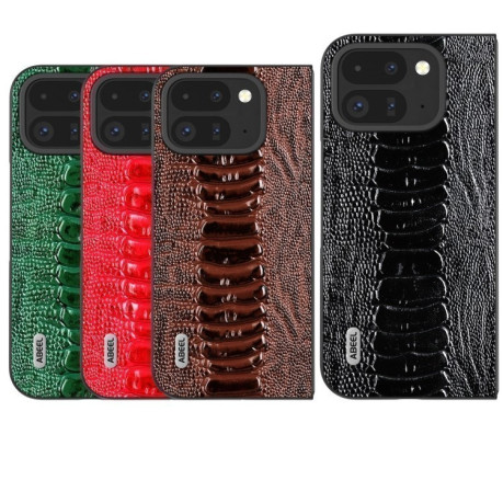 Шкіряний Чохол ABEEL Genuine Leather Weilai Series для Google Pixel 9 Pro Fold - червоний