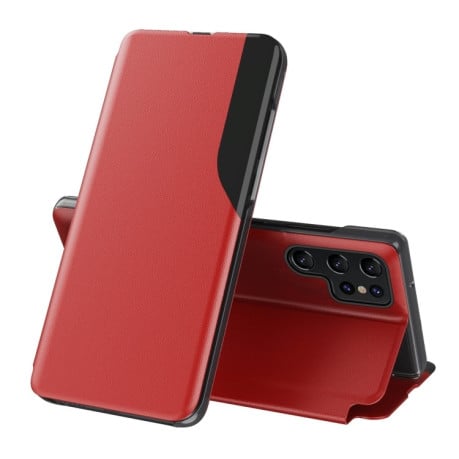 Чехол-книжка Clear View Standing Cover на Samsung Galaxy S24 Ultra 5G - красный