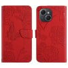 Чохол-книжка Skin Feel Butterfly Embossed на Tecno Spark 40C — червоний