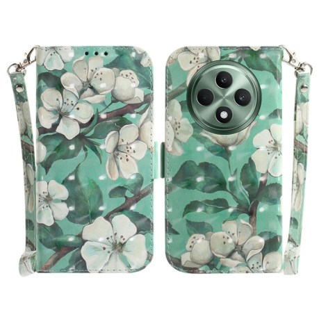 Чехол-книжка 3D Painting для OPPO Reno12 F/12 FS 5G - Flower