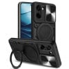 Чехол со шторкой камеры CD фактурой и подставкой на OnePlus Ace 5 Racing / Nord CE5 - черный
