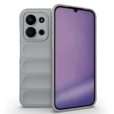 Силиконовый чехол Magic Flannel на Xiaomi Redmi 15C 5G / 4G EU 173mm - серый