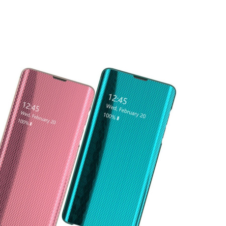 Зеркальный чехол-книжка Flip View Cover на Samsung Galaxy A50/A50S/A30S-синий