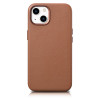 Кожаный чехол iCarer Genuine Leather (MagSafe) для iPhone 14 Plus - коричневый