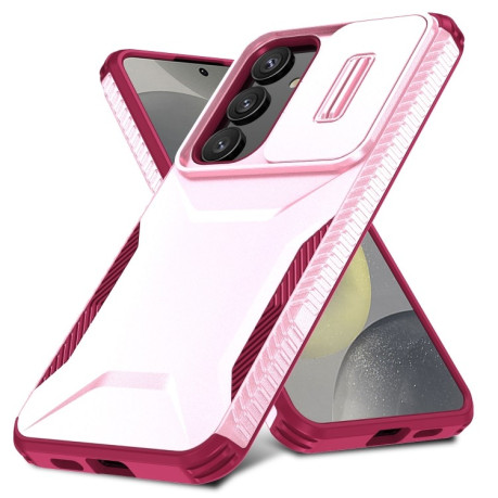 Протиударний чохол Sliding Camshield для Samsung Galaxy S25+ 5G / S24+ 5G - Pink + Rose Red