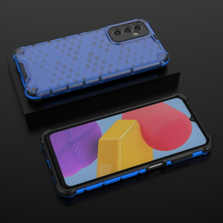 Противоударный чехол Honeycomb на Samsung Galaxy M13 - синий