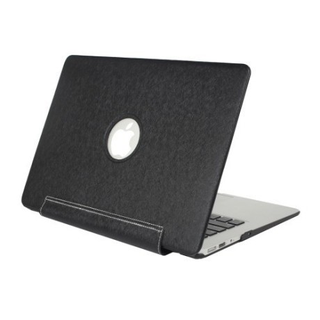 Нецарапающийся Чехол Silk Texture United PU Black для Macbook Pro 15.4