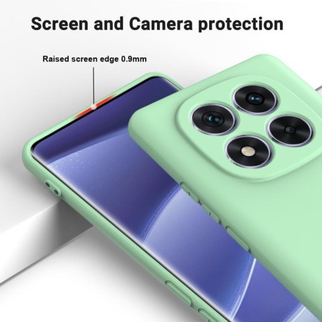 Силіконовий чохол Solid Color Liquid Silicone на Xiaomi Poco 8 Pro/Redmi Note 15 Pro+ 5G / Poco M8 Pro — зелений