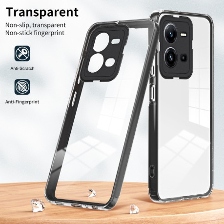 Противоударный чехол Clear Color Frame для Vivo V25 5G / V25e 4G - черный