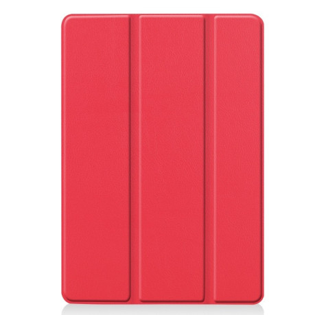 Чехол Custer Texture Three-folding Sleep/Wake-up на iPad 9/8/7 10.2 (2019/2020/2021) Красный