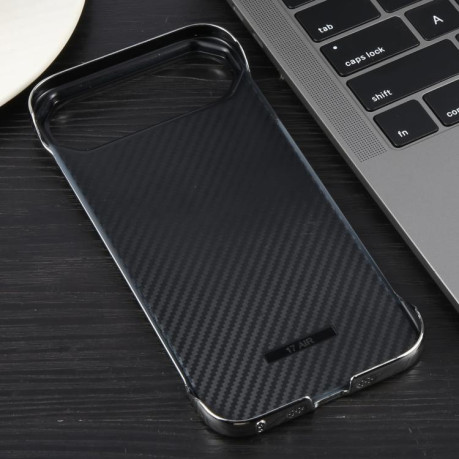 Противоударный чехол Electroplating Frameless Frosted Anti-Glare PC MagSafe для iPhone Air - серебристый