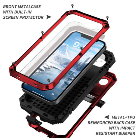 Противоударный чехол R-JUST Life Waterproof для  iPhone 16e - красный