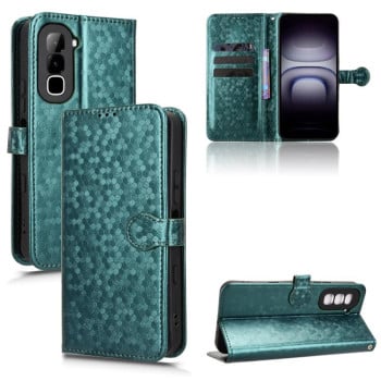 Чехол-книжка Honeycomb Dot на Infinix Hot 70 4G — зелёный