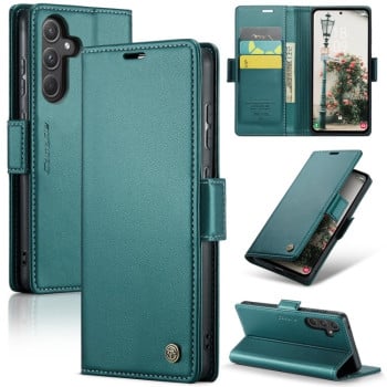 Чохол-книжка CaseMe 023 Butterfly Buckle Litchi RFID Anti-theft Leather для Samsung Galaxy A55 5G - блакитний