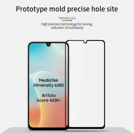 Защитное стекло PINWUYO 9H 3D Full Screen на Samsung Galaxy M16 5G - черное