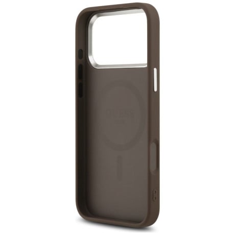 Оригинальный чехол Guess Classic Logo с MagSafe на iPhone 17 Pro Max - Brown