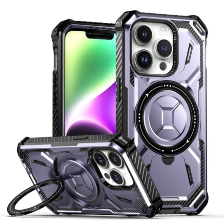 Протиударний чохол Armor Series MagSafe для iPhone 15 Pro - фіолетовий