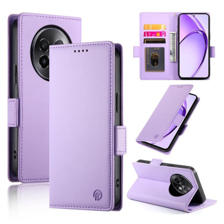Чехол-книжка Side Buckle Magnetic Frosted Leather для Realme 13+ - фиолетовый