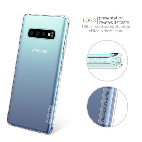 Силиконовый чехол (TPU) NILLKIN Nature на Samsung Galaxy S10 Plus-прозрачный