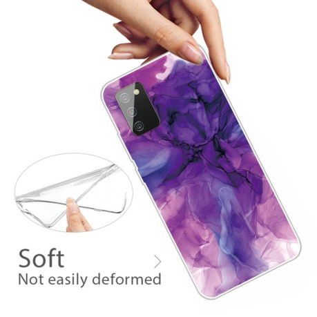 Противоударный чехол Marble Pattern для Samsung Galaxy A02s - Abstract Purple