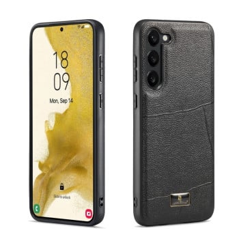 Противоударный чехол Fierre Shann Leather для Samsung Galaxy S24 5G - черный