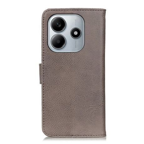 Чехол-книжка KHAZNEH Cowhide Texture на Xiaomi Redmi Note 14 4G - хаки