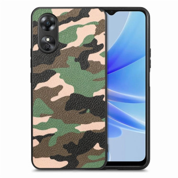 Противоударный чехол Camouflage для OPPO A17 - зеленый