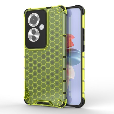 Противоударный чехол Honeycomb на OPPO Reno11 F - зеленый