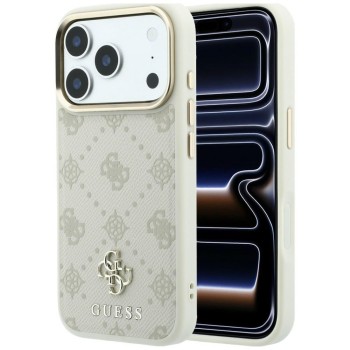 Оригинальный чехол Guess Peony 4G Small Logo с MagSafe на iPhone 17 Pro / 18 Pro - beige