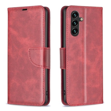 Чехол-книжка Retro Lambskin Texture для Samsung Galaxy A35 - красный