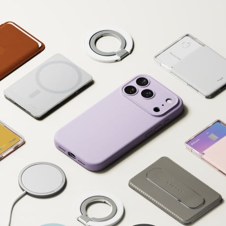Оригинальный силиконовый чехол Ringke Silicone Magnetic с MagSafe на iPhone 17 Pro - Purple