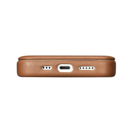 Кожаный чехол-книжка iCarer CE Premium для iPhone 14 Pro Max - коричневый