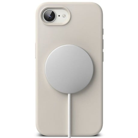 Оригинальный силиконовый чехол Ringke Silicone Magsafe для iPhone 16e - Beige