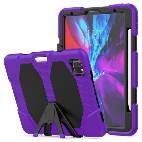 Чохол протиударний Shockproof Colorful на iPad Pro 12.9 (2020) - фіолетовий