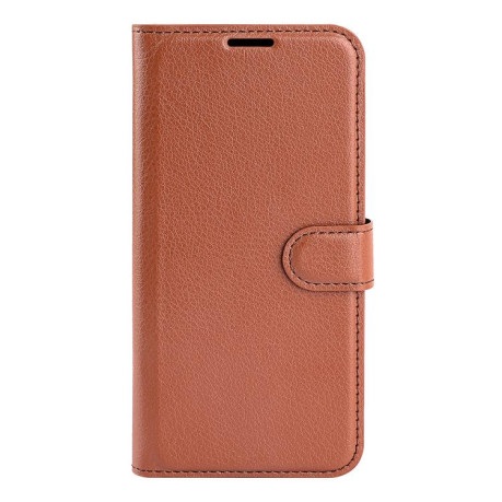 Чехол-книжка Litchi Texture Horizontal Flip Leather на Samsung Galaxy M16 / F16 - коричневый