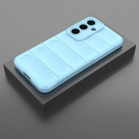 Силіконовий чохол Magic Flannel для Samsung Galaxy S25+ 5G - блакитний