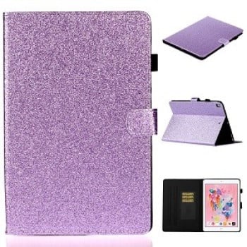 Чехол-книжка Varnish Glitter Powder на iPad 9/8/7 10.2 (2019/2020/2021) / Аир 3 2019 / Pro 10.5 - фиолетовый