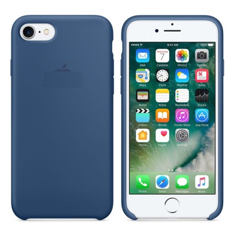 Силиконовый чехол Silicone Case Midnight Blue для iPhone 8/7