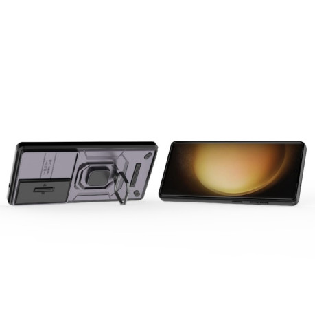 Протиударний чохол Sliding Camshield для Samsung Galaxy S25 Ultra 5G - фіолетовий