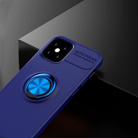 Ударозащитный чехол Metal Ring Holder 360 Degree Rotating на iPhone 12 Mini - синий