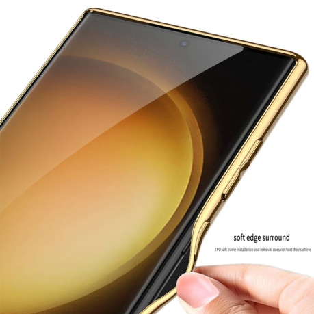 Противоударный чехол GKK Plating для Samsung Galaxy S24 Ultra 5G - черный