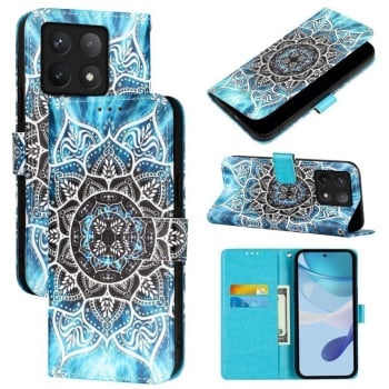 Чехол-книжка Colored Drawing Pattern Plain Weave Leather для Xiaomi 14T Pro - Mandala