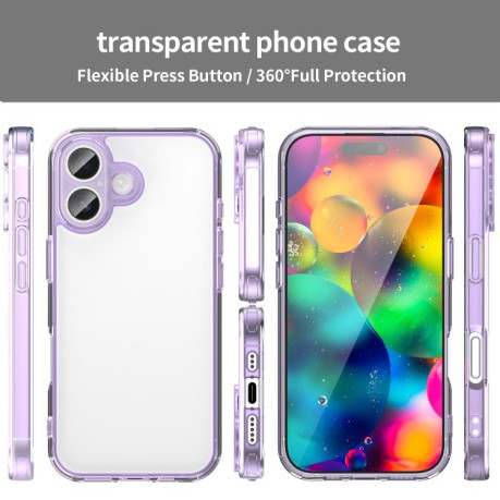 Чехол PC Hybrid TPU Airbag Shockproof для iPhone 17 - фиолетовый