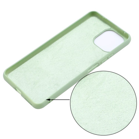 Силиконовый чехол Solid Color Liquid Silicone на Xiaomi Mi 11 Lite/Mi 11 Lite NE - зеленый