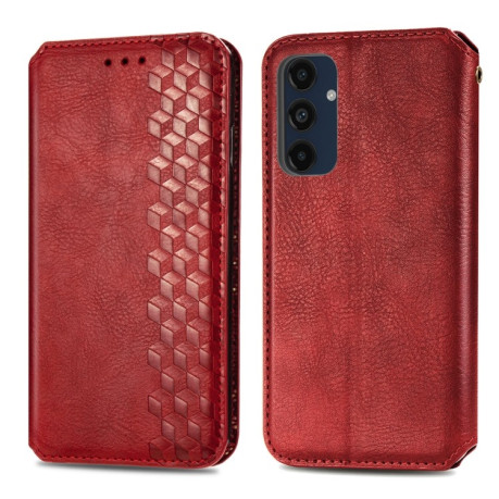 Чехол-книжка Cubic Grid для Samsung Galaxy A16 5G - красный