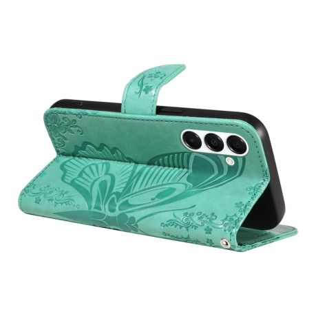 Чохол-книжка Swallowtail Butterfly Embossed Leather  для Samsung Galaxy A26 5G - зелений