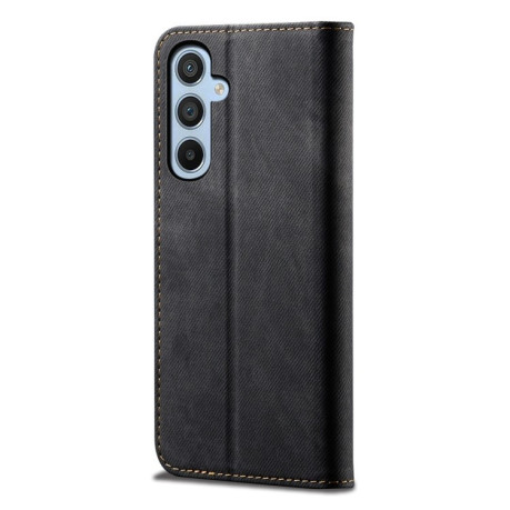 Чехол книжка Denim Texture Casual Style на Samsung Galaxy S25 5G - черный