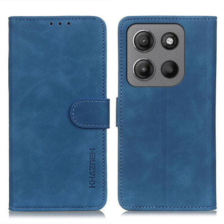 Чехол-книжка KHAZNEH Cowhide Texture на Motorola Moto G15 4G / G05 - синий