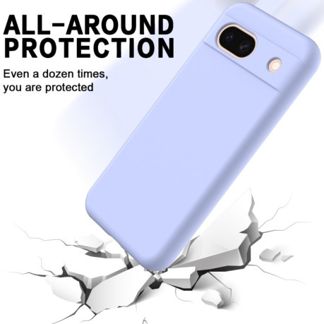 Силіконовий чохол Solid Color Liquid Silicone для Google Pixel 8a - фіолетовий