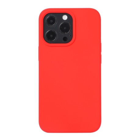 Силіконовий чохол Solid Color Liquid на iPhone 14 Pro Max - червоний